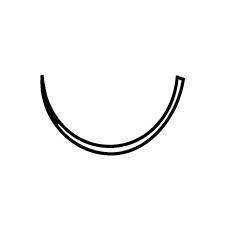 Fil de suture tressé en polyester vert Perma Sharp® – Non résorbable, D-14, cercle de 1/2, cône à extrémité coupante, taille 5-0, longueur de 18", 12/boîte