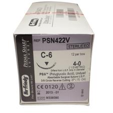 Fil de suture en acide polyglycolique (PGA) Perma Sharp® résorbable non teinté - cercle de 3/8, coupe inversée, 12/emballage
