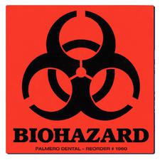 Étiquettes d’avertissement de danger biologique – 3" x 3" 100/rouleau