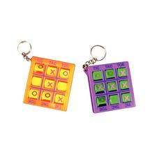 Tic Tac Toe Keychains, Assorted Colors, 2", 12/Pkg