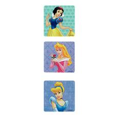 Princess Licensed Stickers, 2-1/2" W x 2-1/2" H, 6 Designs/Roll, 100/Roll