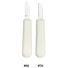 Couteaux de laboratoire Buffalo – Manches en plastique blanc stérilisables en autoclave, extrémité unique