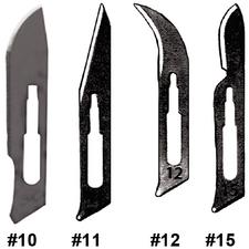 Lames, manches et scalpels chirurgicaux en carbone