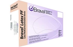 Gants d’examen en latex microtexturé Braval® – sans poudre, 100/boîte