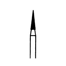 Instruments de diamant – FG, très fine, jaune, aiguille, pointe, taille nº C 898-014-FG, diamètre de 1,4 mm, longueur de 6,0 mm, 5/emballage