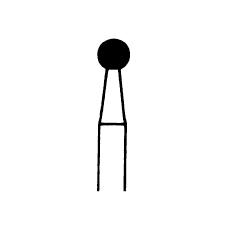 Instruments de diamant – FG, fine, rouge, rond, 5/emballage