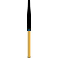 Fraises diamantées à usage multiples Alpen® – Grossière, bleue, conique long à bout plat, no 848L, diamètre de 1,8 mm, longueur de 12 mm, 5/emballage