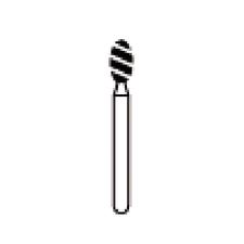 Fraises diamantées NTI® Turbo – FG, très grossière, noire, Oblongue, no SC379-T, diamètre de 2,3 mm, longueur de 4,5 mm, 5/emballage
