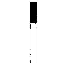 Fraises diamantées frittées – Cylindriques, grain moyen, diamètre de 2,1 mm