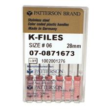 Patterson® Single Use K-Files – 28 mm Length, 6/Pkg