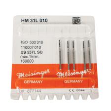 Fraises au carbure de tungstène – HM31L droite fissurée surtaillée FG L, longueur de la tige de 21 mm, 5/emballage