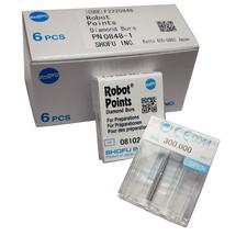 Fraises aux pointes de diamant Robot® – FG, moyenne, blanc, l’aiguille à bout pointu
