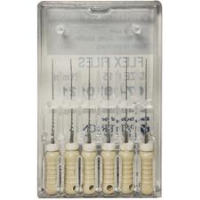 Patterson® Single Use Flex Files – 21 mm, Color-Coded Plastic Handles, 6/Pkg