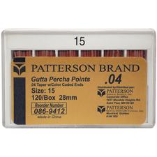 Patterson® Gutta Percha Points – 28 mm, 120/Pkg