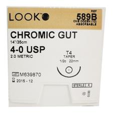 LOOK™ Chromic Gut Sutures Absorbable – Taper Point, 1/2 Circle, 14", 12/Pkg