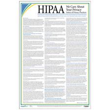 HIPAA Privacy Posters, 12" W x 18" H, Laminated