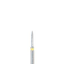 Fraises diamantées BluWhite – FG, fine, jaune, le Composite de finition, nº 4205 L, diamètre de 1,0 mm, longueur de mm 6,9, 5/emballage