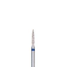 Fraises diamantées BluWhite – FG, très fine, jaune, flamme, 5/emballage