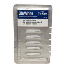 Fraises diamantées BluWhite – FG, standard, bleue, flamme, 5/emballage