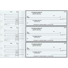 3-On-A-Page Manual Checks, 1 Part, Personalized, 12-15/16" W x 9" H (overall), 300/Pkg