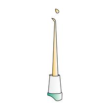 Spatule à sculpter la cire en nitrure de titane, double extrémité