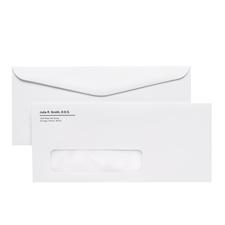 Single Window Envelopes – Gummed-Flap, White, Personalized, 8-7/8" W x 3-7/8" H, 500/Pkg