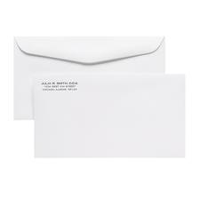 Envelope –  Gummed-Flap, Nonwindow, White, Personalized, 6-1/2" W x 3-5/8" H, 500/Pkg