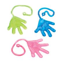 Medium Sticky Hands, Assorted Colors, 2" W x 7-1/2", 72/Pkg