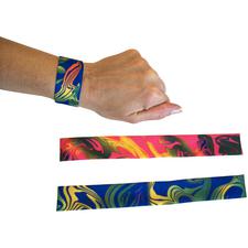 Tie-Dye Slap Bracelets, Assorted, 9-1/2", 12/Pkg