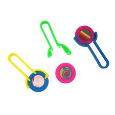 Plastic Disk Shooters, Assorted, 4", 48/Pkg
