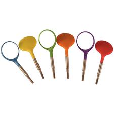 Têtes de miroir en plastique Crystal HD – Assortiment de couleurs néon, 12/emballage