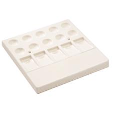 Unglazed Porcelain Palette – 10 Wells, 5 Slants
