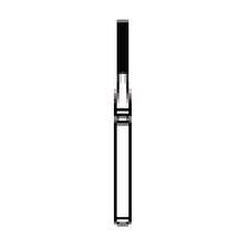 Carbures pour ébarbage et finition NTI® – 12 lames, FG, cylindre à bout plat, taille nº 7572, diamètre de 1,0 mm, 5/emballage