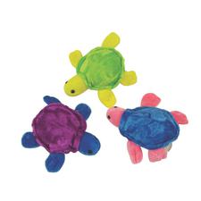 Plush Sea Turtles, Assorted Colors, 5-1/4", 12/Pkg