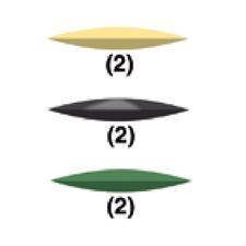 NTI® Acrylic Polishers – Knife Edge Assortment Pack, 6/Pkg