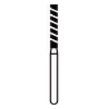 Fraises diamantées NTI® Turbo – FG, très grossière, noire, long cylindre à bout plat, no SC837L-T, diamètre de 1,4 mm, longueur de 10 mm, 5/emballage