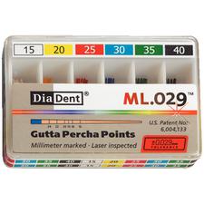 Millimeter Marked and Laser Inspected Gutta Percha Points – Gutta Percha ISO ML.029, 120/Box