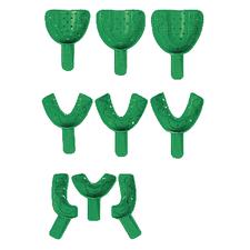 COE® Disposable Spacer Impression Trays – Perforated, Green Color, 12/Bag
