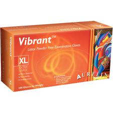 Gants d'examen Aurelia® Vibrant™ en latex – Non poudrés, 100/boîte, 10 boîtes/caisse