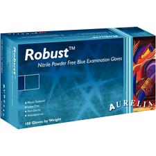 Gants d’examen en nitrile souple Aurelia® Robust™ – Non poudrés, bleus, 100/emballage
