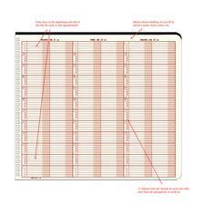 Mid-Size Time Flex Appointment Book (113), 12-1/2" x 11"
