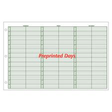 Jumbo Preprinted Days Week-in-View Appointment Sheets, 15-Minute Intervals, 8 a.m. – 6 p.m., 100/Pkg