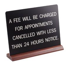 Walnut Sign Holder, 8" W x 1/2" H x 1-3/4
