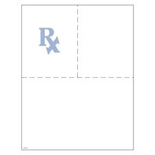 Non-Security – Vertical Laser Prescription Blanks, Blank, 8-1/2" W x 11" H (overall), 4-1/4" W x 5-1/2" H (detached), 100/Pkg