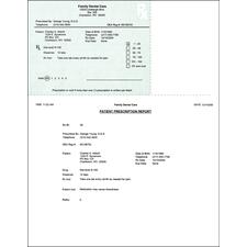 West Virginia Laser Prescription Blanks – Nonpersonalized, 8-1/2" W x 11" H (Overall) , 5-1/2" W x 4-1/4" H (Detached), 100/Pkg