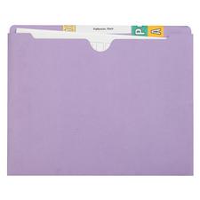 11-pt Color-Coded Thumb Cut Top-Tab File Pocket, 11-3/4" x 9-1/2", 100/Box