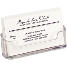 Deflecto Horizontal Business Card Holder, 3-3/4" W x 1-7/8" H x 1-1/2" D