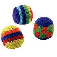 Knitted Kick Balls, Assorted Colors, 2 -1/2", 12/Pkg