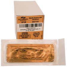 Patterson® Chromic Gut Dental Surgical Absorbable Sutures – 3/8 Circle, Reverse Cutting, 12/Pkg