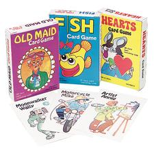 Kiddie Card Game Assortment, 2" x 3", 24/Pkg